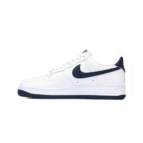 Chaussures Nike Air Force 1 ''07 Blanc/Navy 3/6