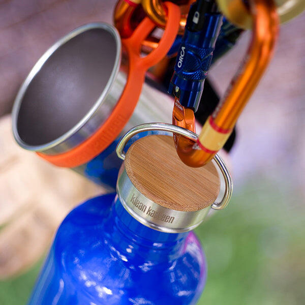 Klean Kanteen Bamboo Loop Cap - bale for Classic Bottles - Brushed Stainless 2/6