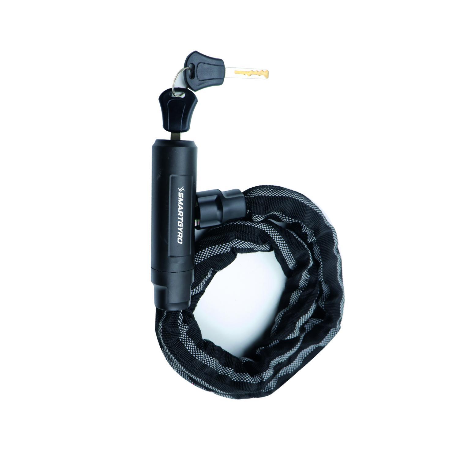 SMARTGYRO Antirrobo Pitón Cadena Llave. Compatible con patinetes eléctricos y bicicletas