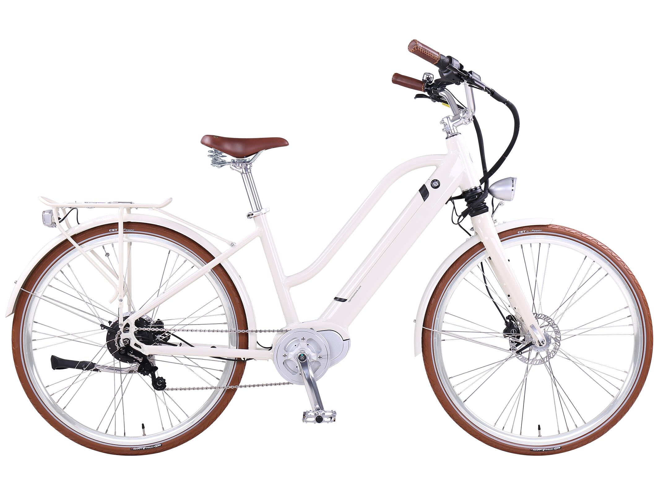 E-Citybike Cleopatra 3.5 Nabenschaltung E-Bike Damen 45 cm Weiß 28 Zoll 1/4