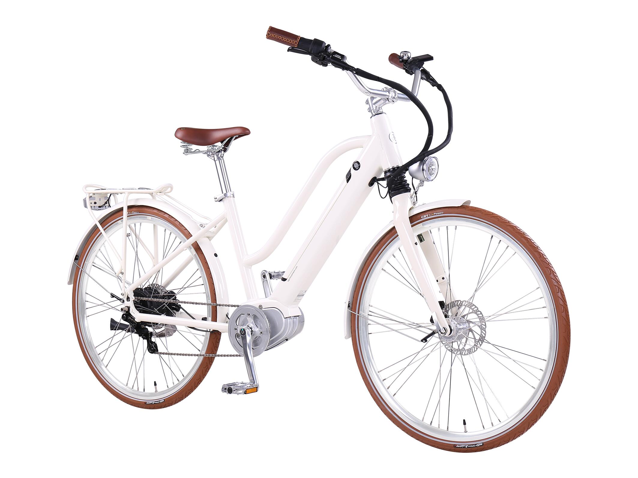 E-Citybike Cleopatra 3.5 Nabenschaltung E-Bike Damen 45 cm Weiß 28 Zoll 2/4