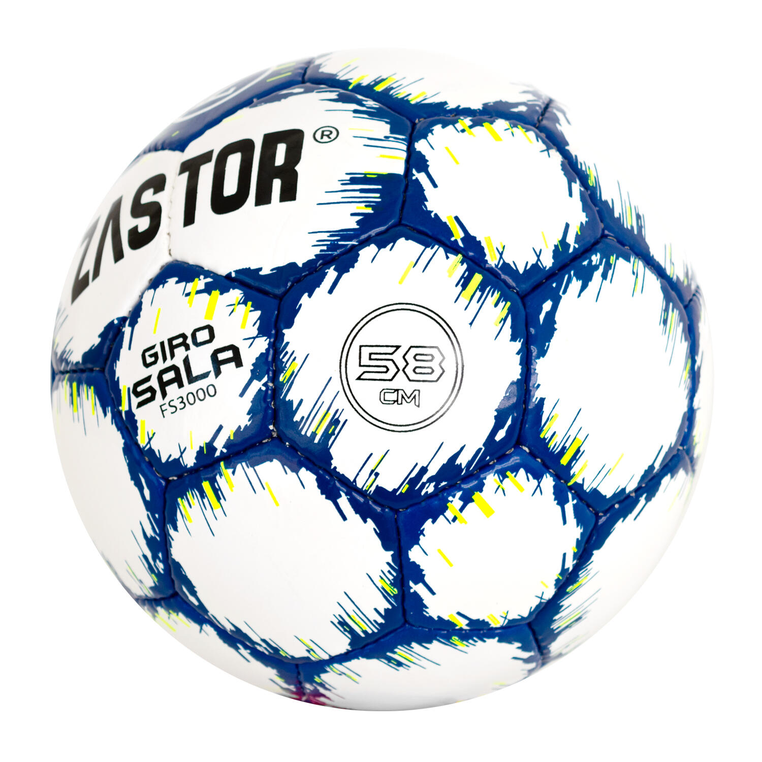 Pack 12 Balones Fútbol Sala Zastor Giro Blue T-58 4/4
