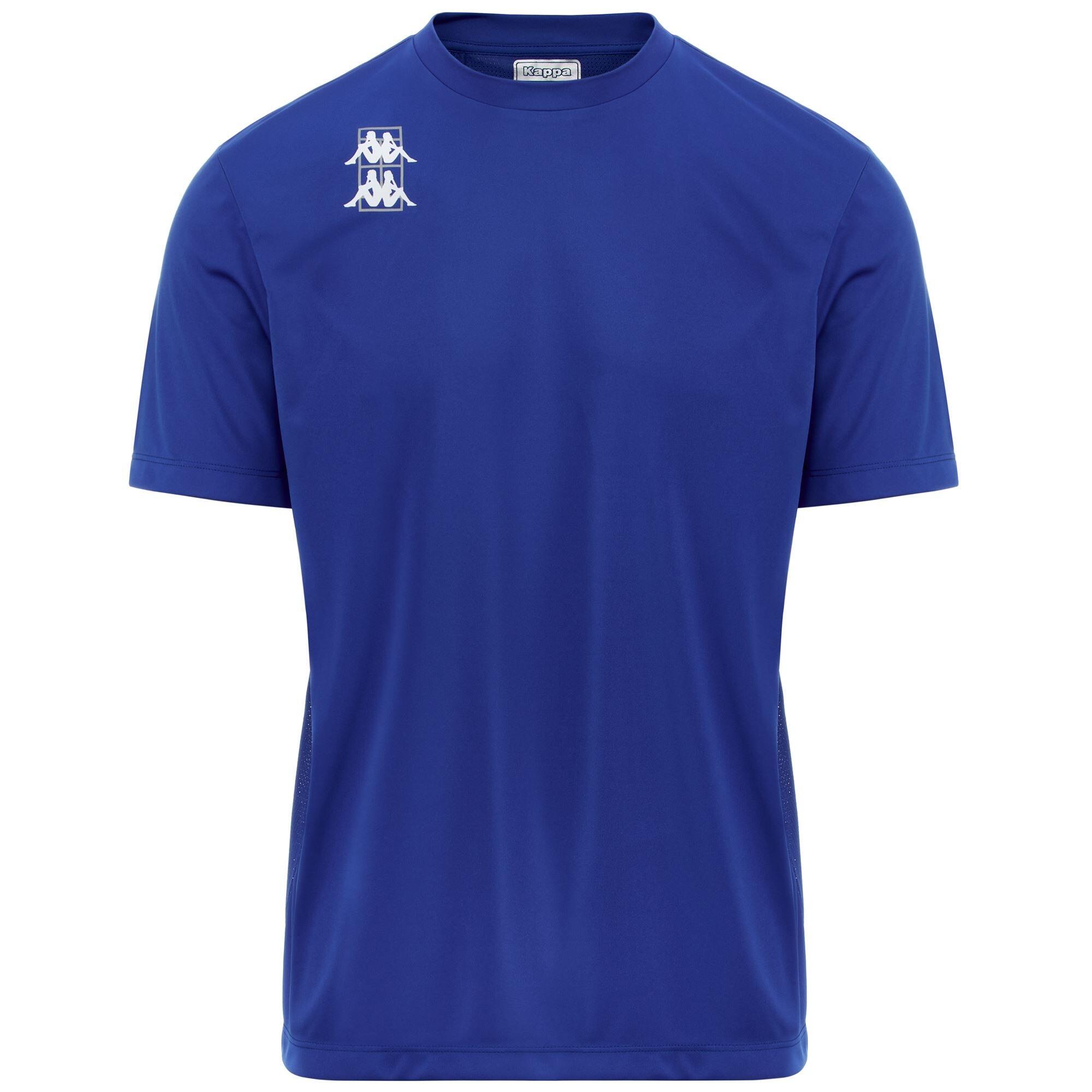 KAPPA t-shirt da uomo in poliestere blu da padel