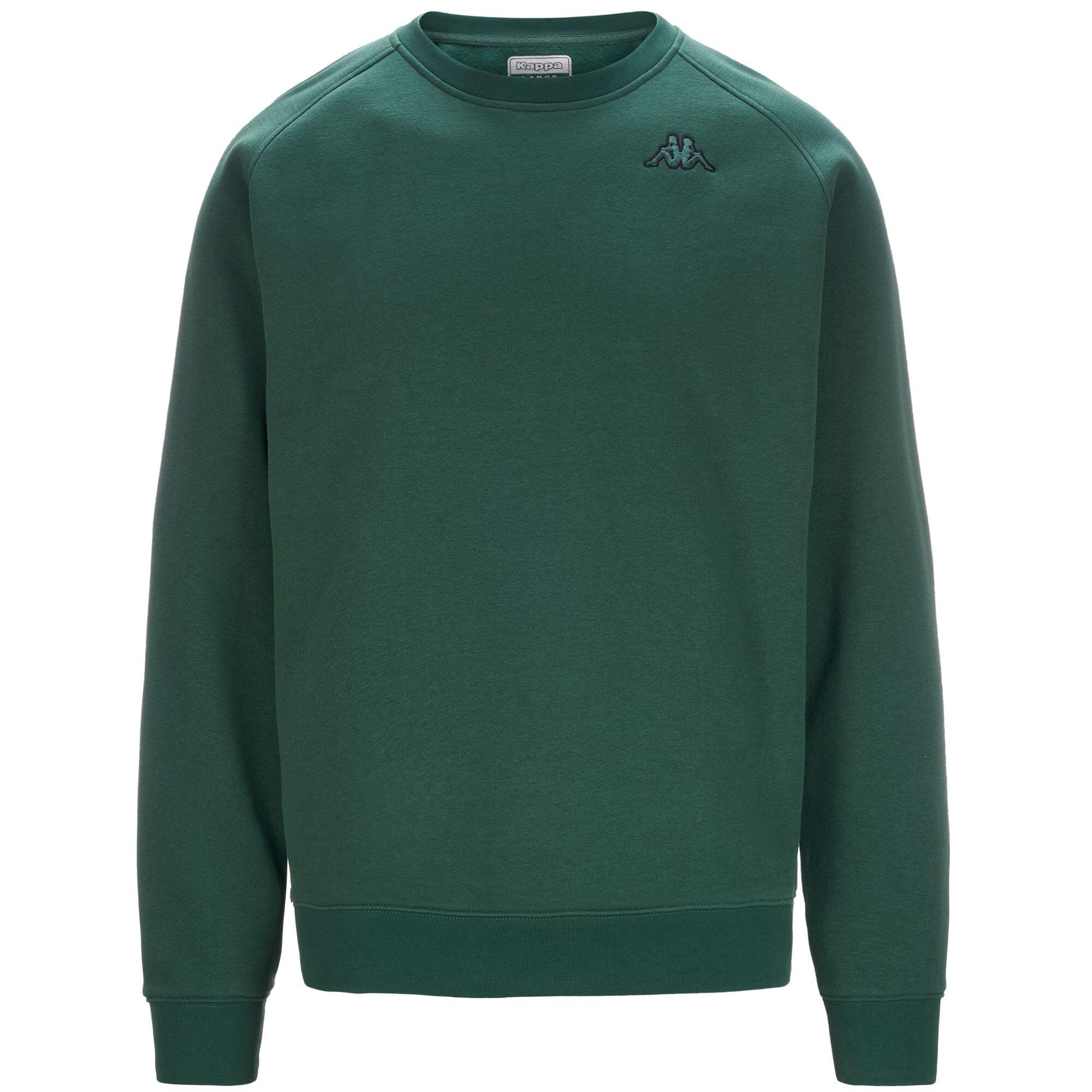 KAPPA felpa da uomo in cotone verde da fitness