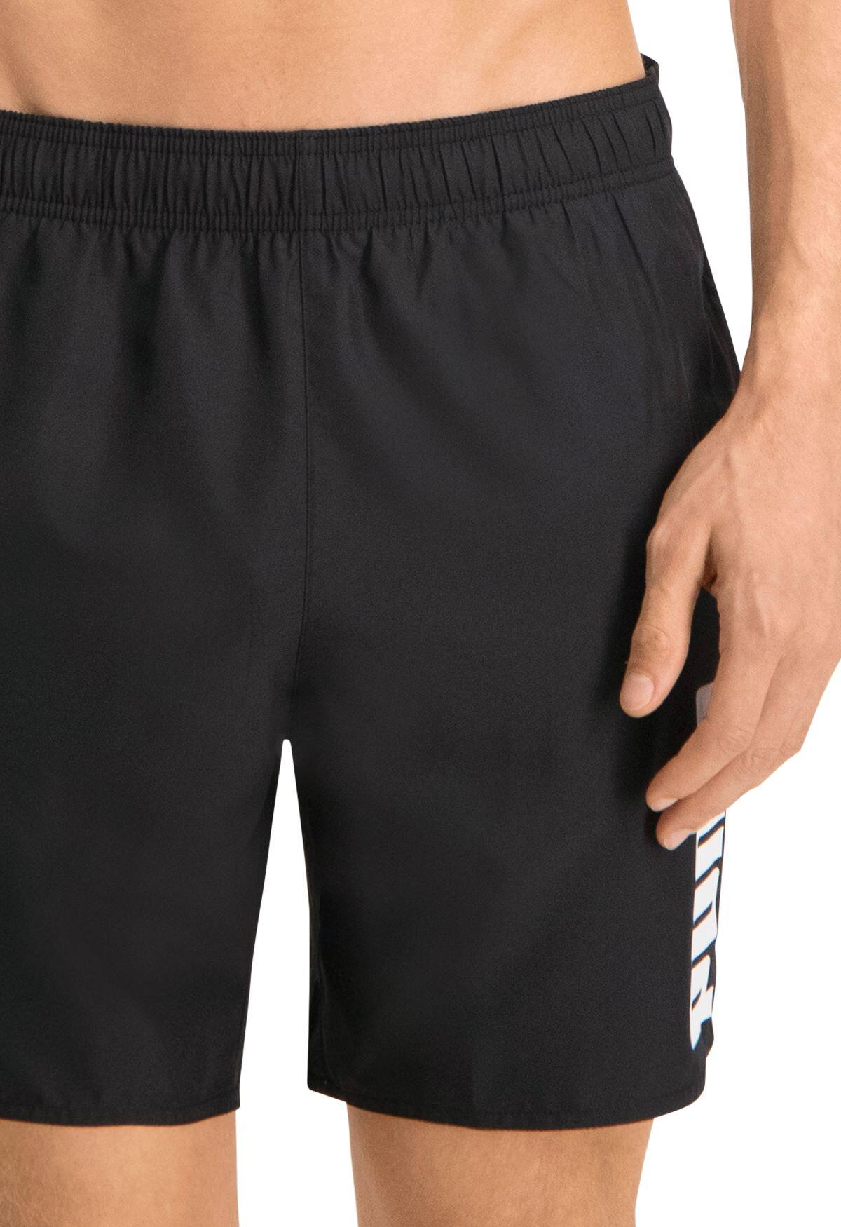 Zwembroek Heren Mid Shorts Zwart 3/6
