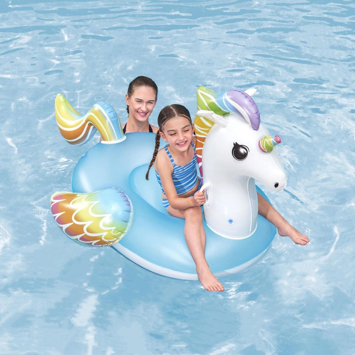 Bestway Inflatable Unicorn for Kids, Giant Inflatable Ride-On for ...