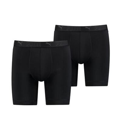 Sport boxershorts microfiber long 2-pack zwart