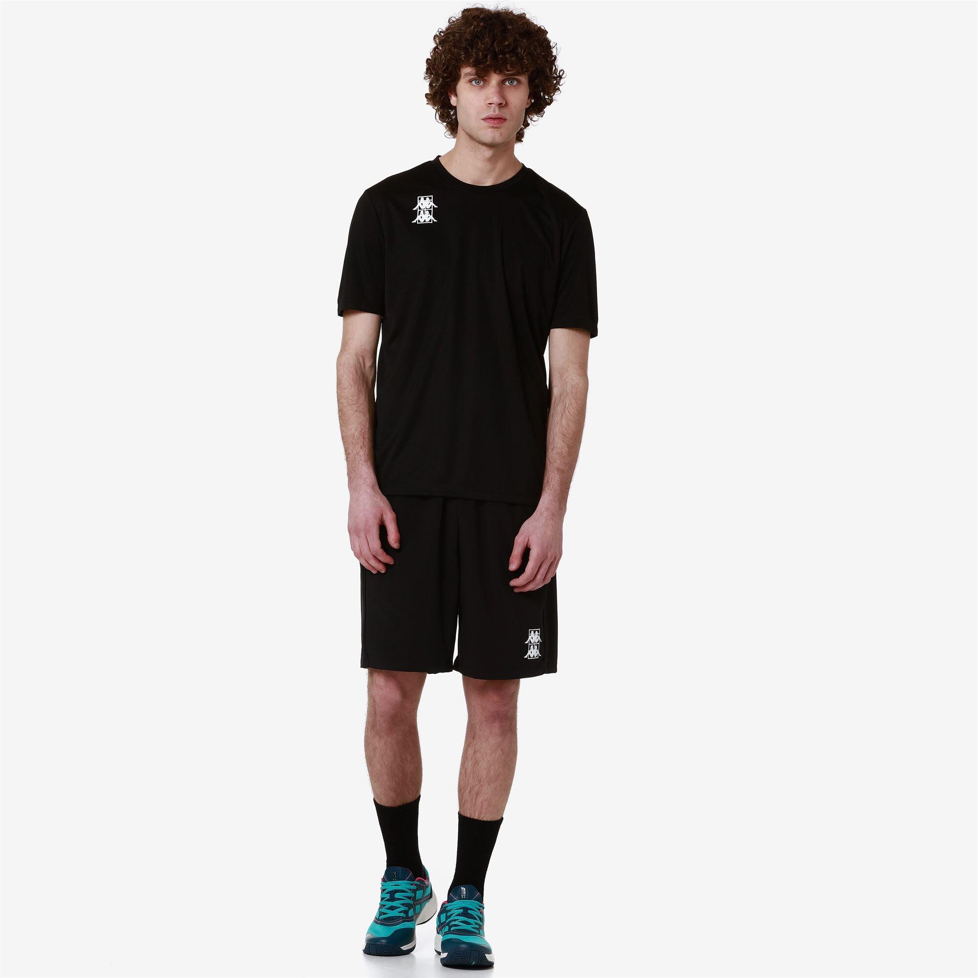 T-shirt da uomo in poliestere nero da padel 3/7
