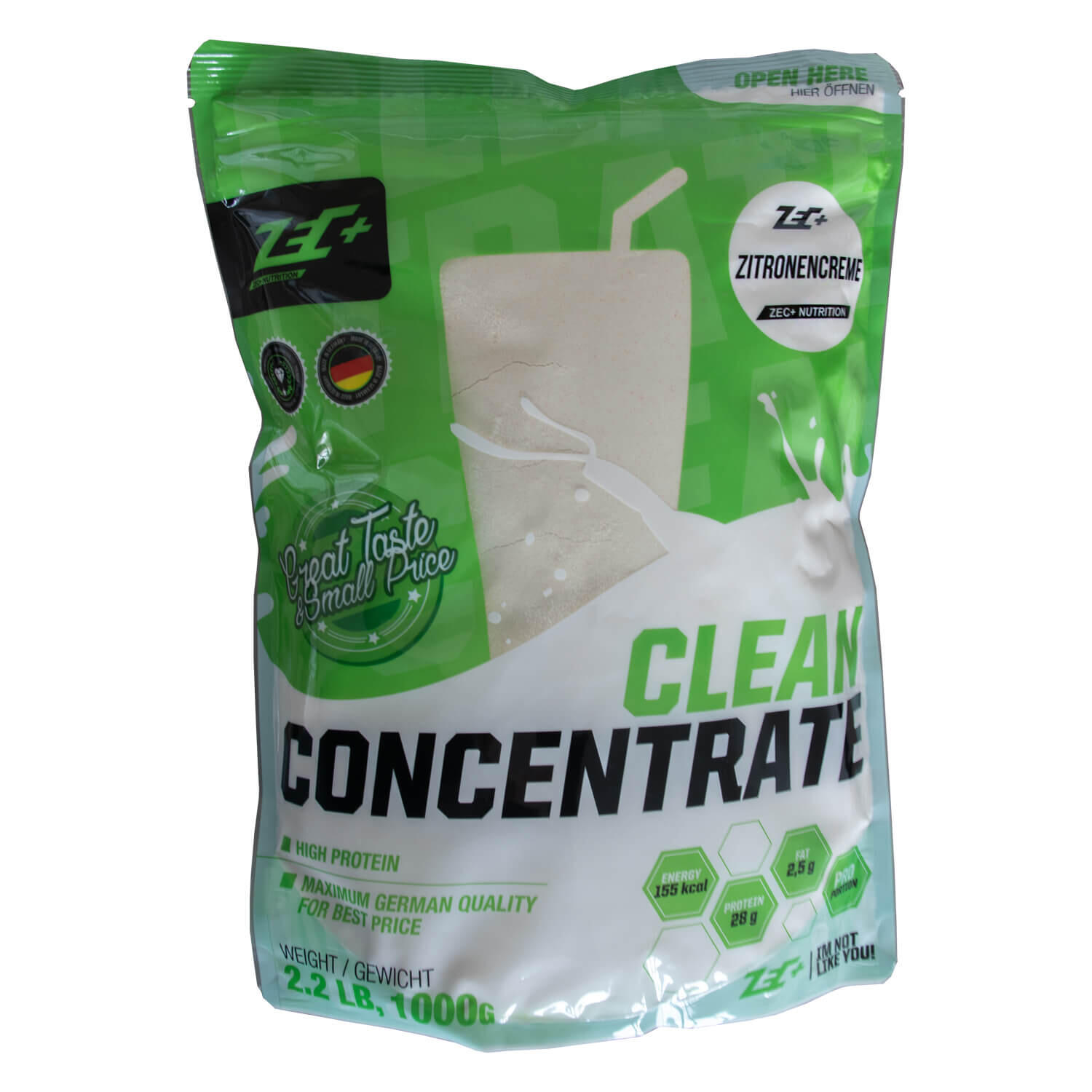 ZEC+ NUTRITION Zec+ Clean Concentrate (1000g) Lemon Curd - Eiwitten - Wei-eiwit concentraat