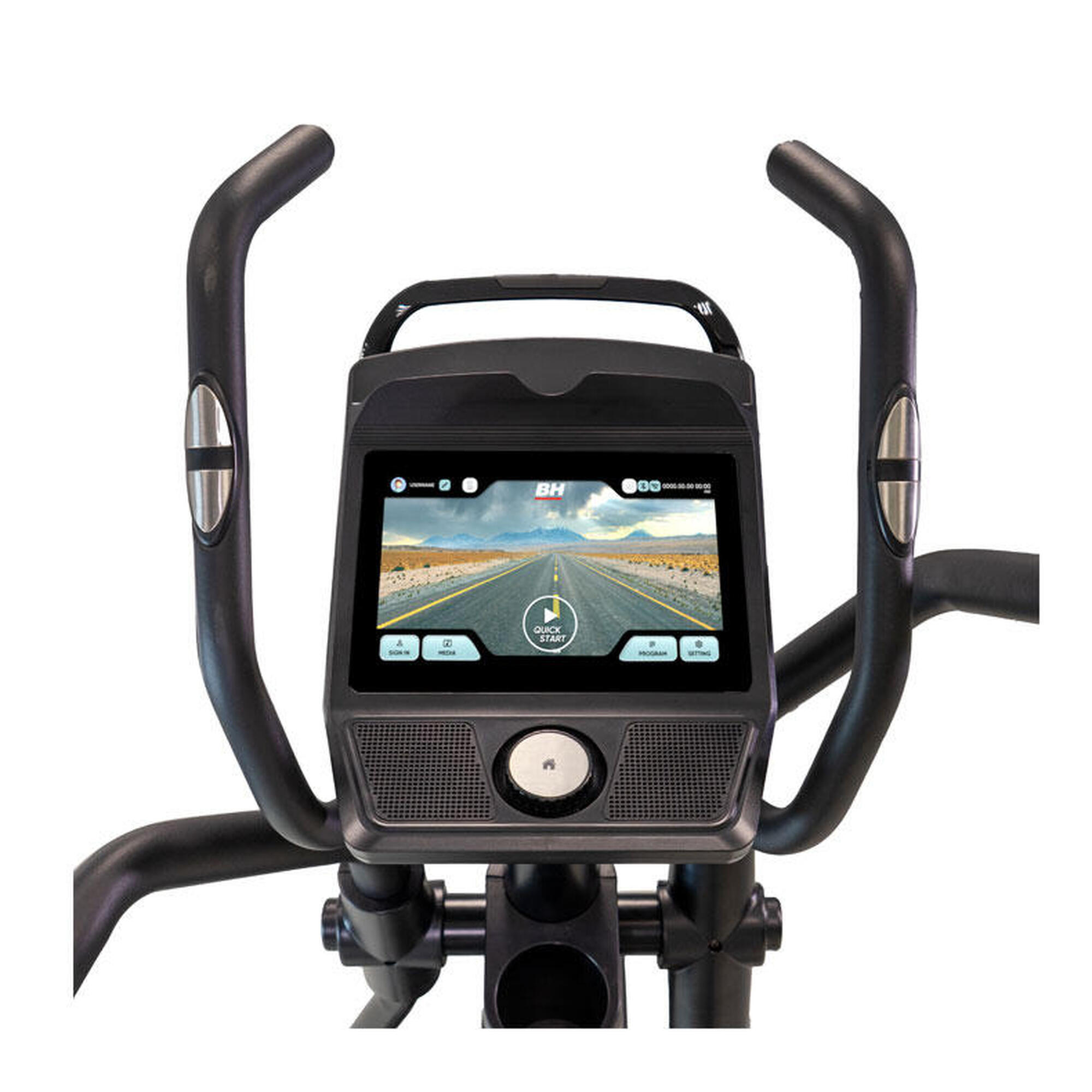 Vélo Elliptique Vanquish Multimedia - Kinomap,Zwift - inertie 35kg - 51cm