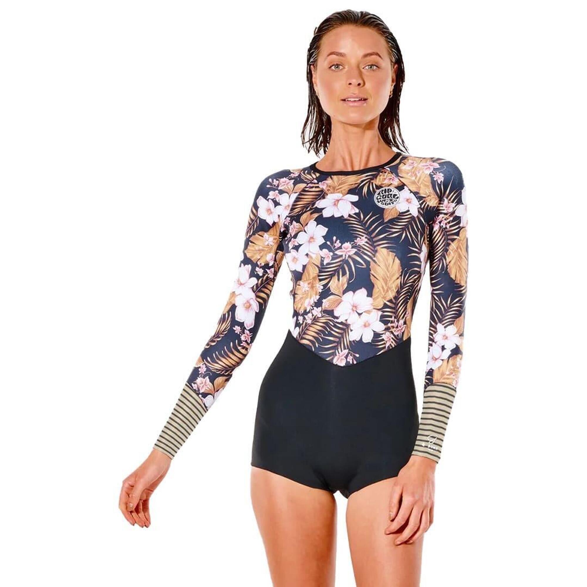 Shorty surf manches longues femme - zip dorsal - G-Bomb Boyleg