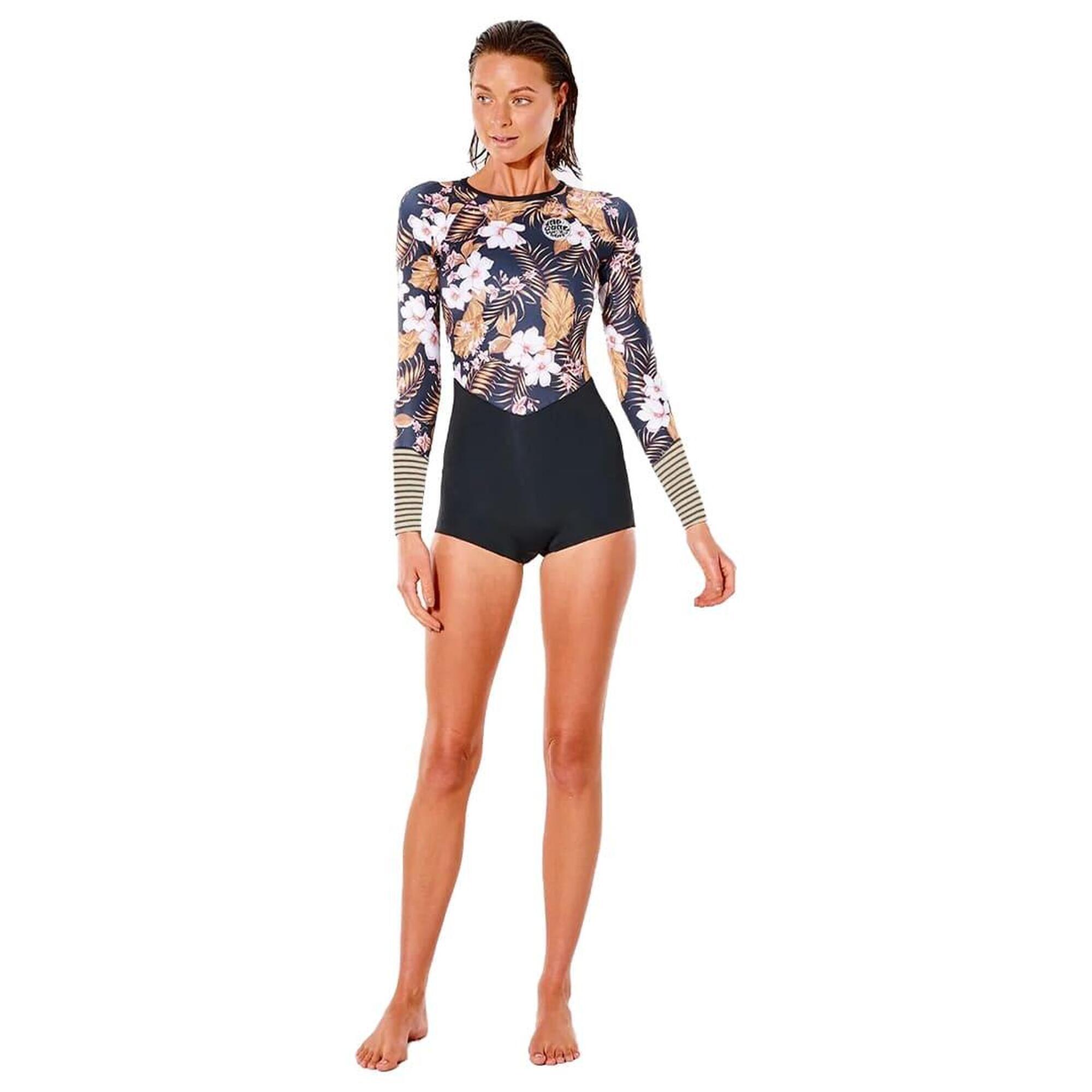 Shorty surf manches longues femme - zip dorsal - G-Bomb Boyleg