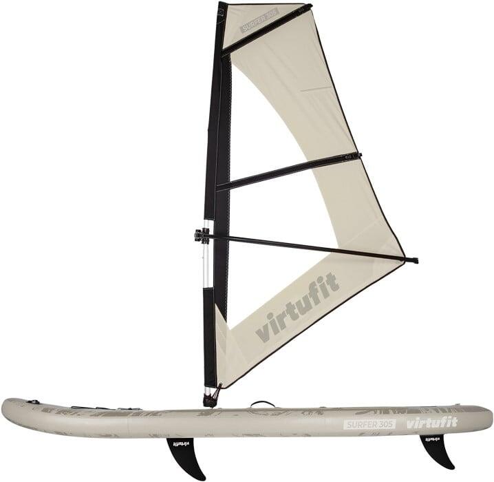 Deska SUP Surfer 305 - Beżowy - Z żaglem i akcesoriami