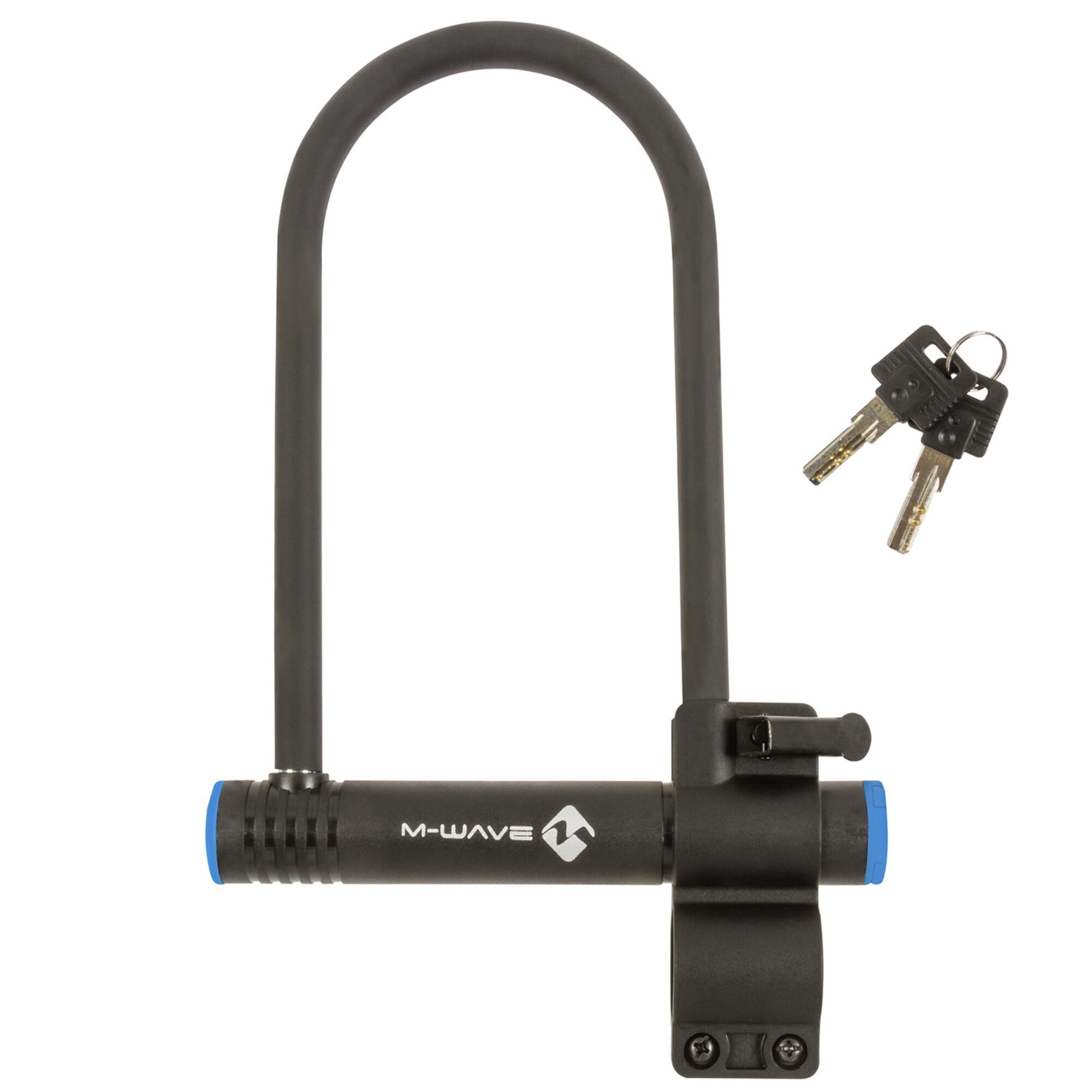 M-WAVE B 245 U-Type 275mm x 197mm x 14mm Shackle Lock with Bracket 1/7