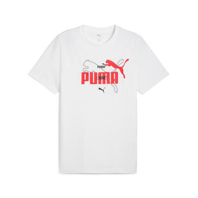 T-shirt puma ess logo lab summer tee, wit, mannen