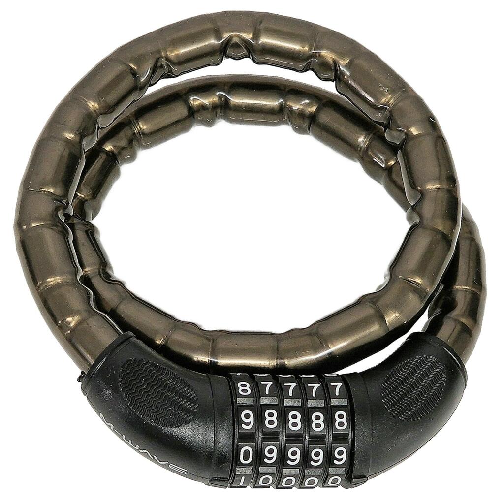 M-WAVE Armoured Combination Cable Bike Lock 800mm x 18mm
