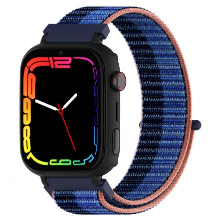 DCU TECNOLOGIC Reloj Inteligente KIDS PRO GPS & videollamadas negro/correa tela negra y azul