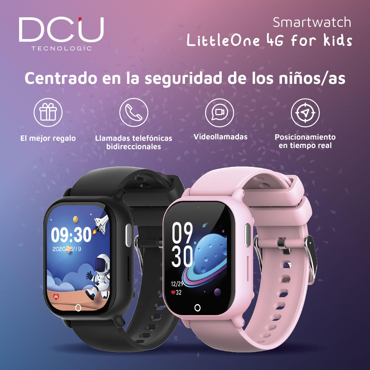 Reloj Inteligente niñ@s LittleOne 4G videollamadas rosa 4/7