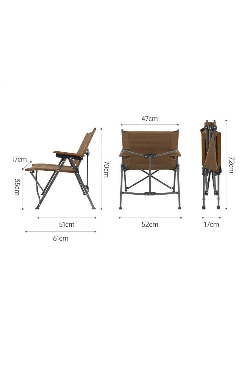 Krzesło Turystyczne Naturehike L04 Folding Chair Cnk2300Jj018 Brązowe 2/4