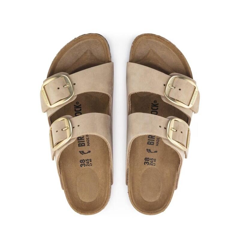 Sandali Bio Donna Birkenstock Arizona Big Buckle Beige 4/5