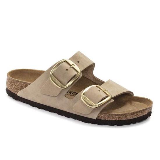 Bio-sandalen Damen Birkenstock Arizona Big Buckle Beige