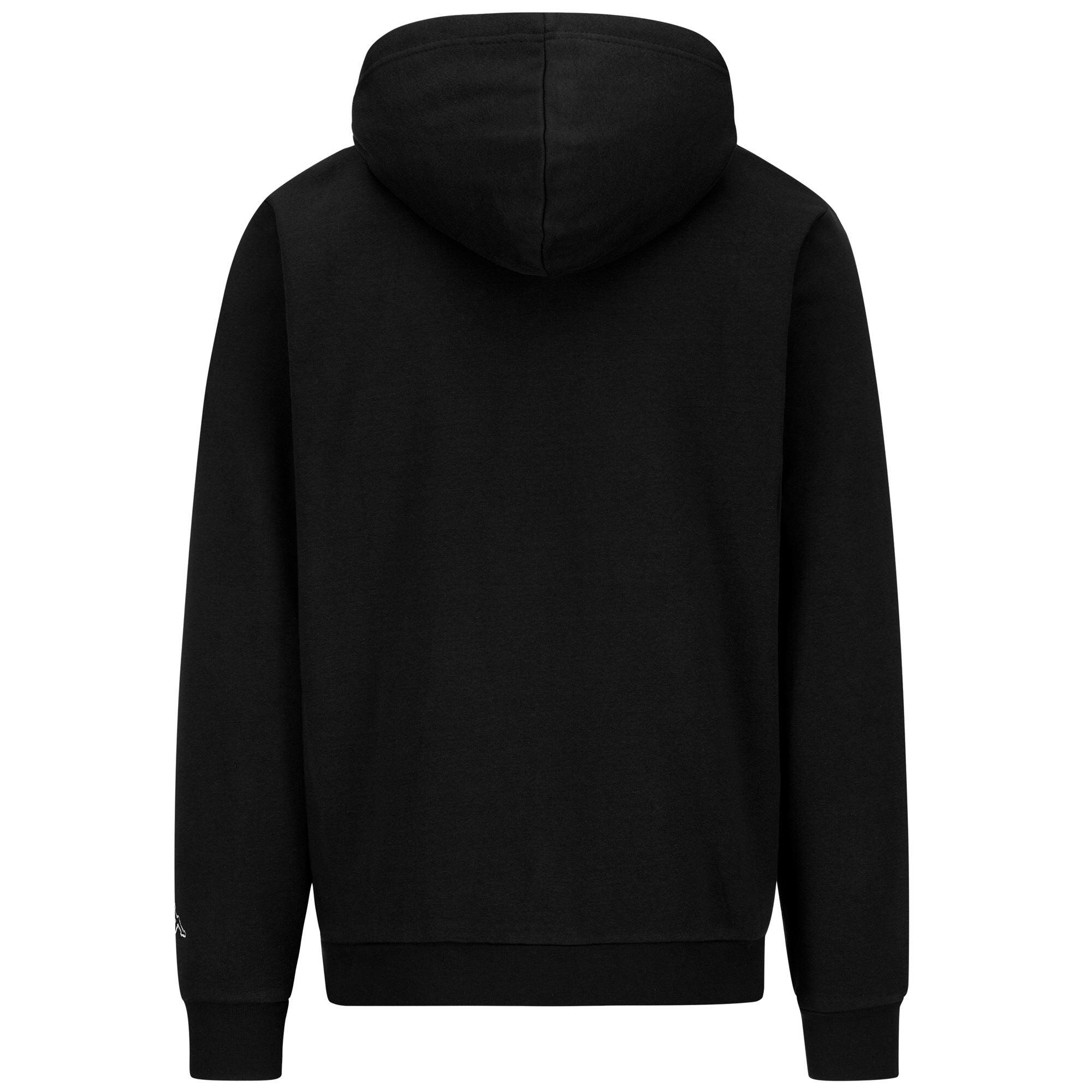 Felpa con cappuccio da uomo in cotone nero da sportivo 3/5