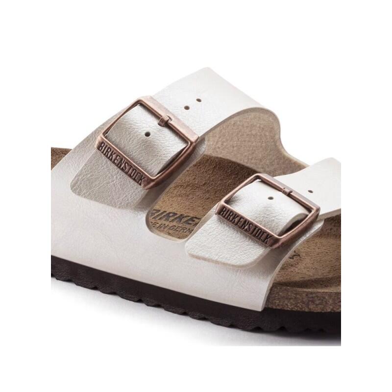 Flache Sandalen Damen Birkenstock Sydney Weiß 6/6