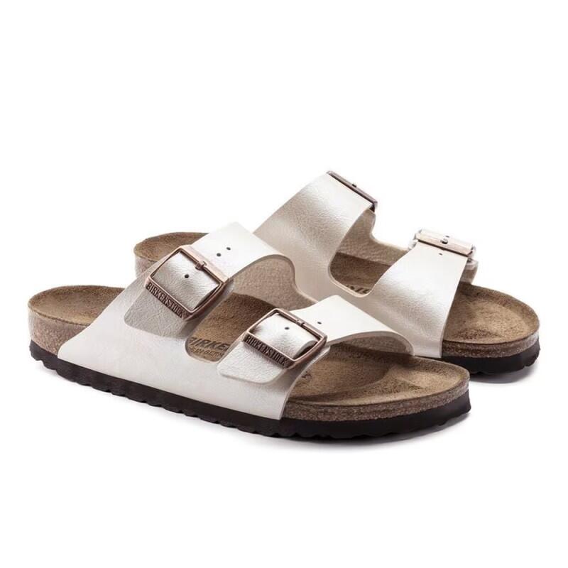 Flache Sandalen Damen Birkenstock Sydney Weiß 3/6