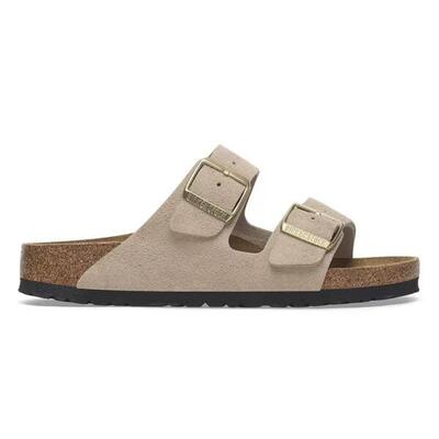Sandalias planas dames birkenstock arizona leve beige