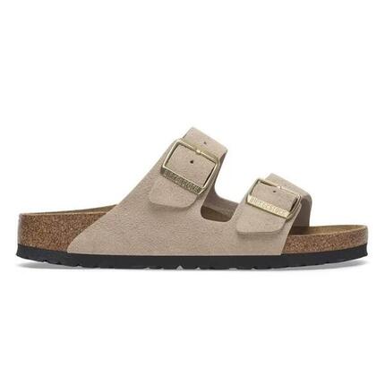 Sandalias Planas Mujer Birkenstock Arizona Leve Beige