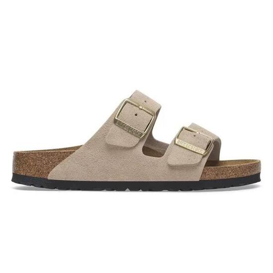 Sandalias Planas Mujer Birkenstock Arizona Leve Beige