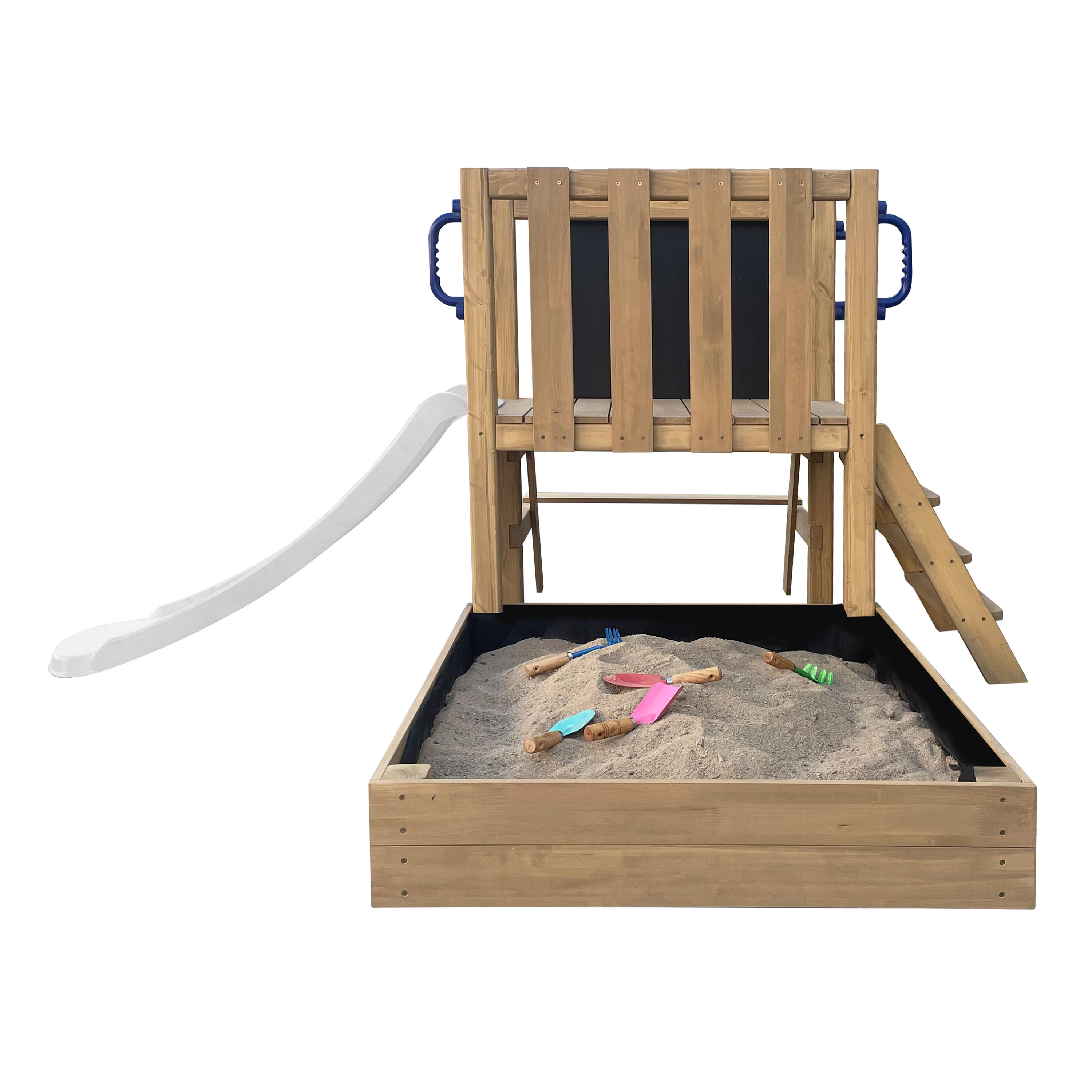 Aire de jeux mini, toboggan, bac à sable, dinette, Leah , Blanc 6/7