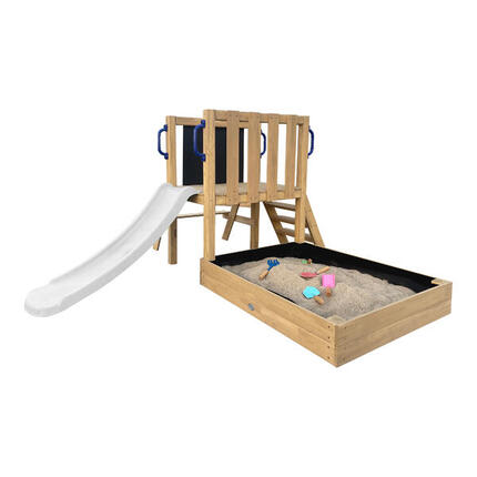 Leah Spielturm Mini, Holz,Lila Rutsche, Sandkasten, Spielküche