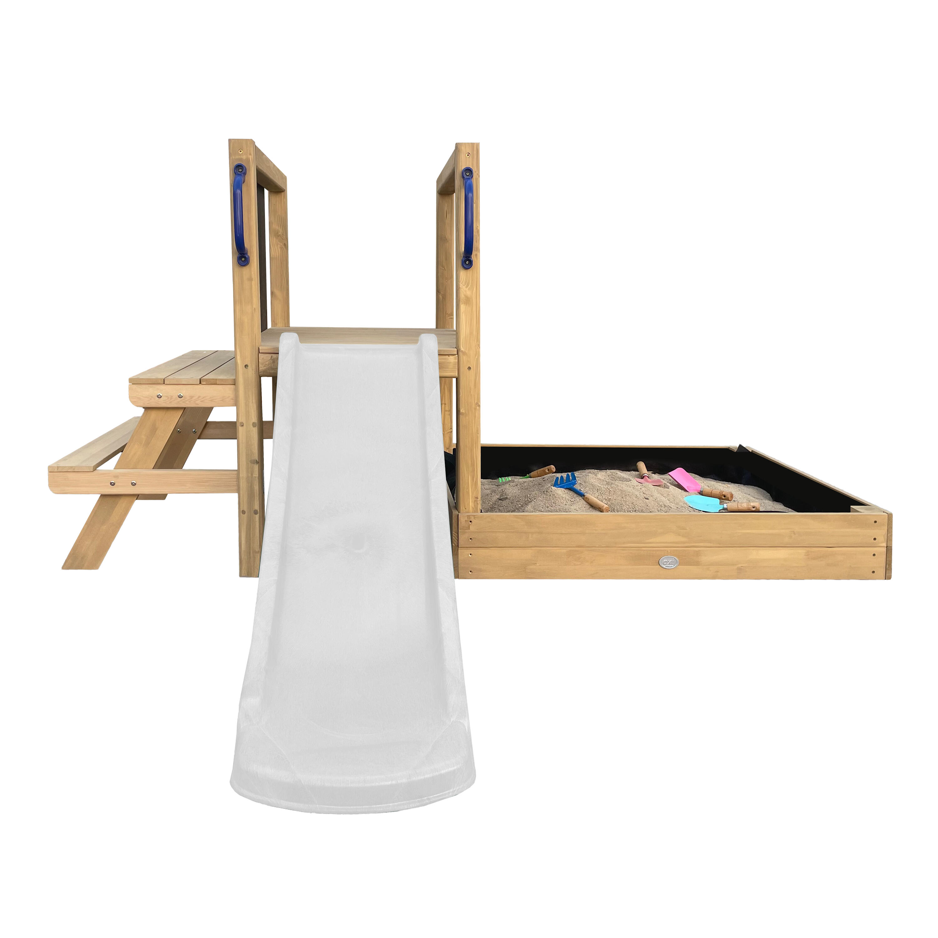 Aire de jeux mini, toboggan, bac à sable, dinette, Leah , Blanc 7/7