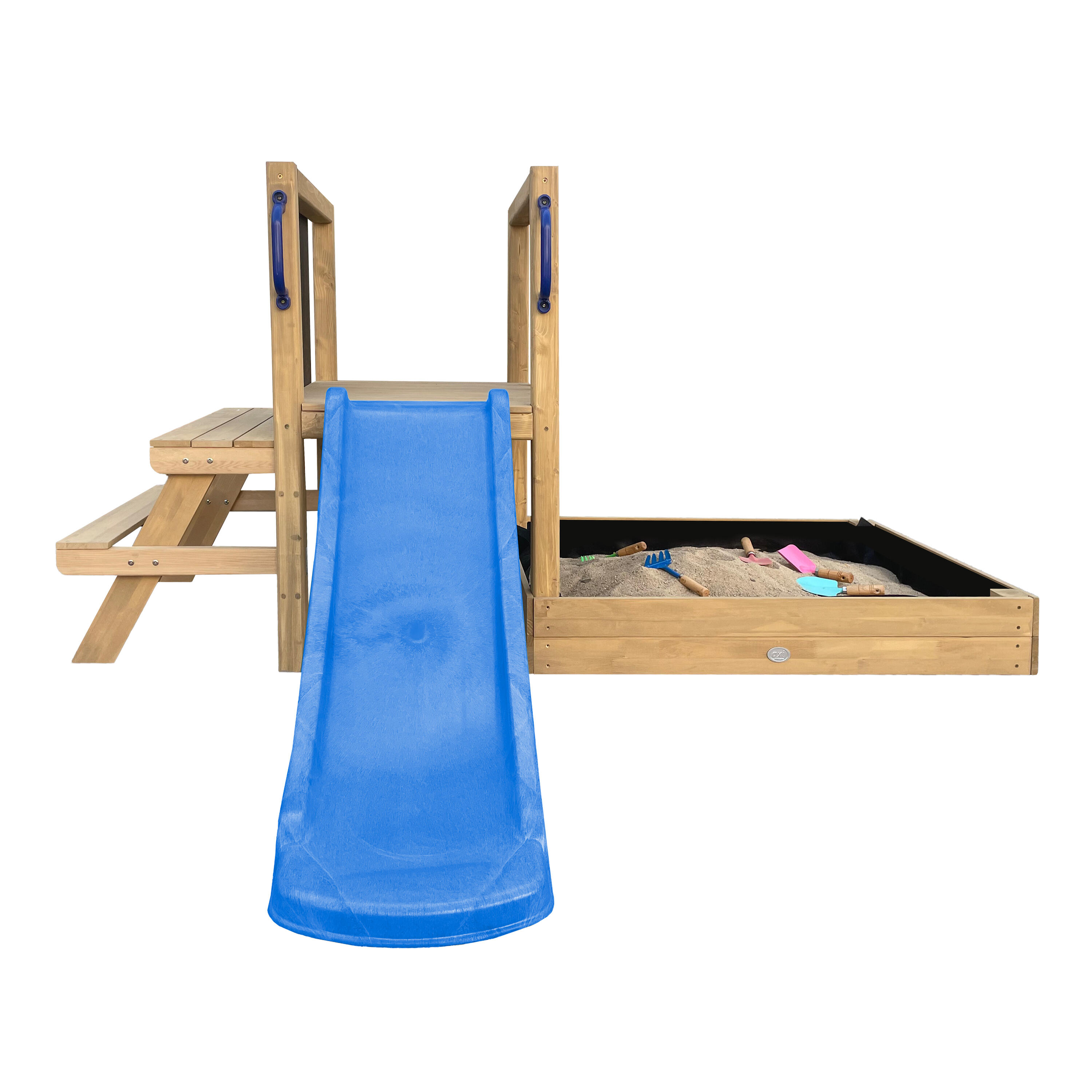 Aire de jeux mini, toboggan, bac à sable, dinette, Leah, Bleu 7/7