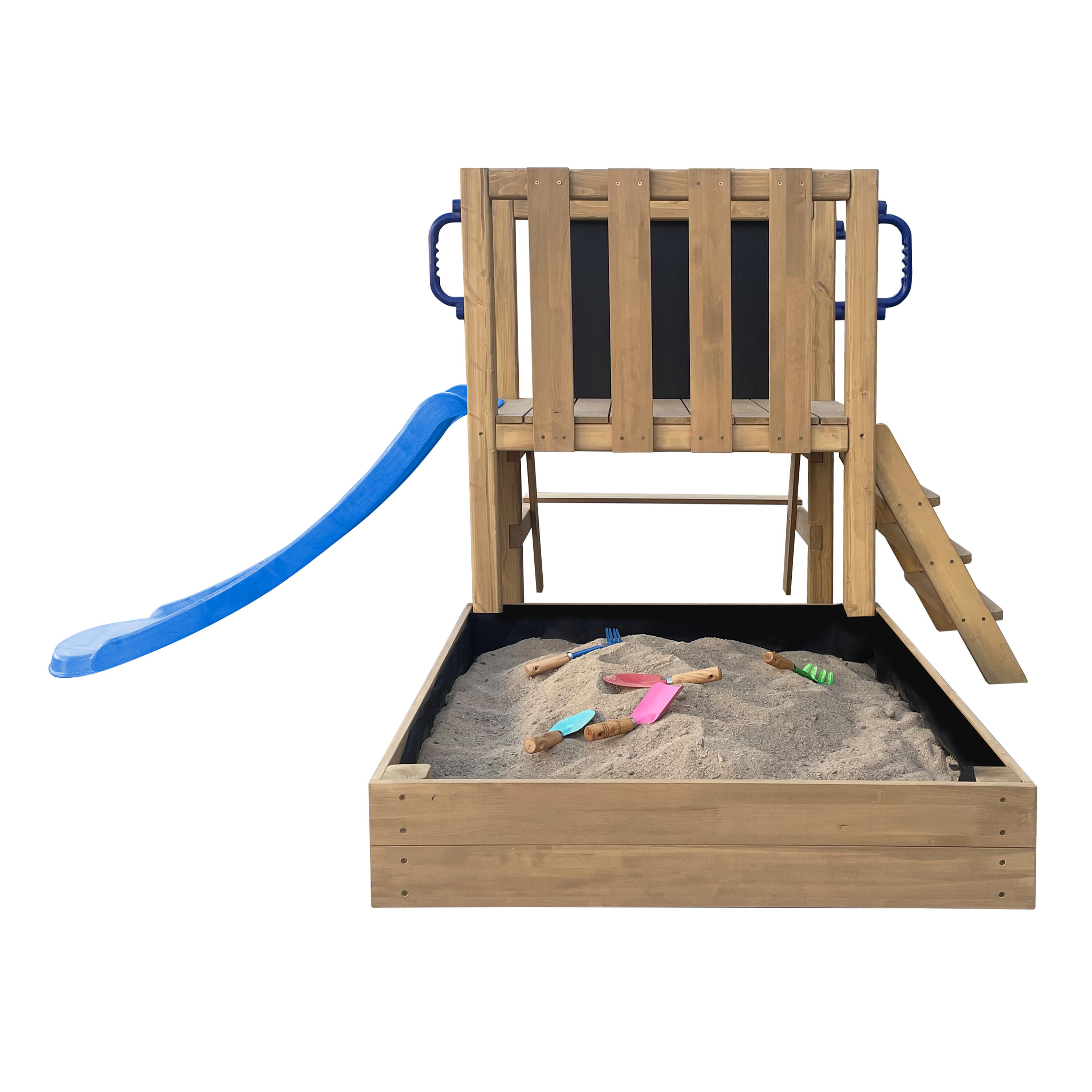 Aire de jeux mini, toboggan, bac à sable, dinette, Leah, Bleu 6/7