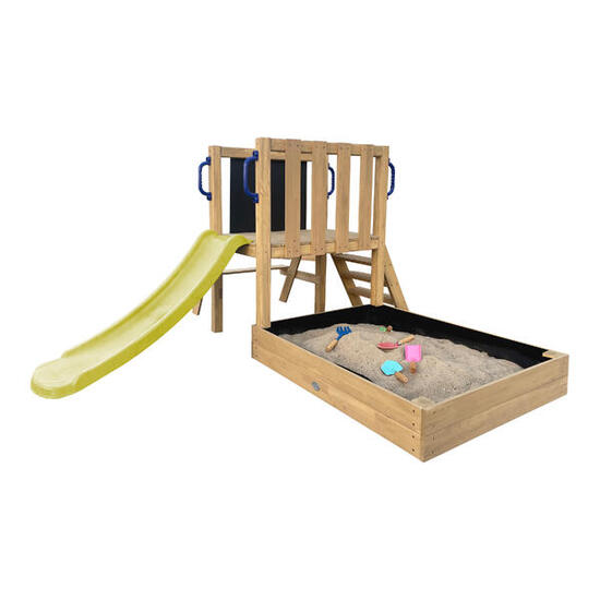 Leah Spielturm Mini, Holz,Lila Rutsche, Sandkasten, Spielküche