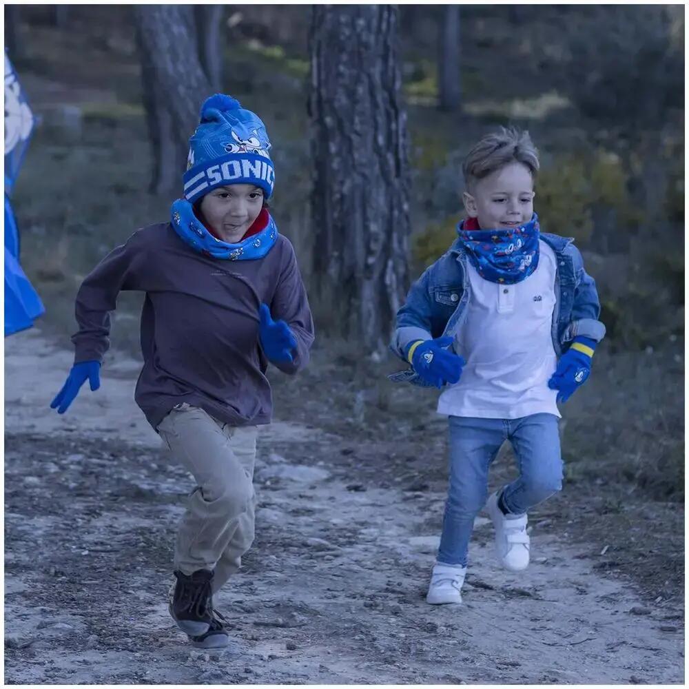Set pentru copii, cu căciulă, mănuși și guler, personaj Sonic, Cerda 5/7