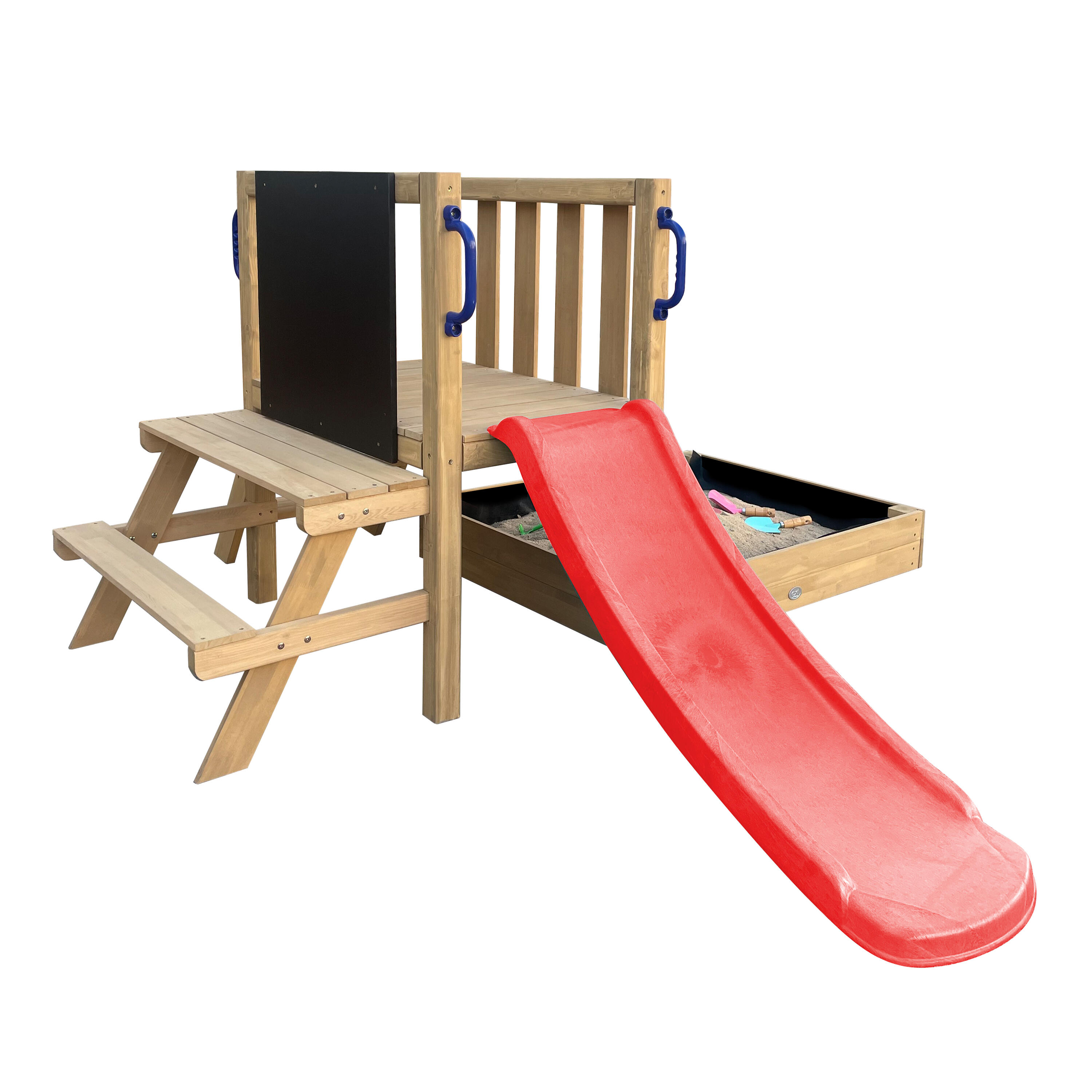 Aire de jeux mini, toboggan, bac à sable, dinette, Leah, Rouge 2/7