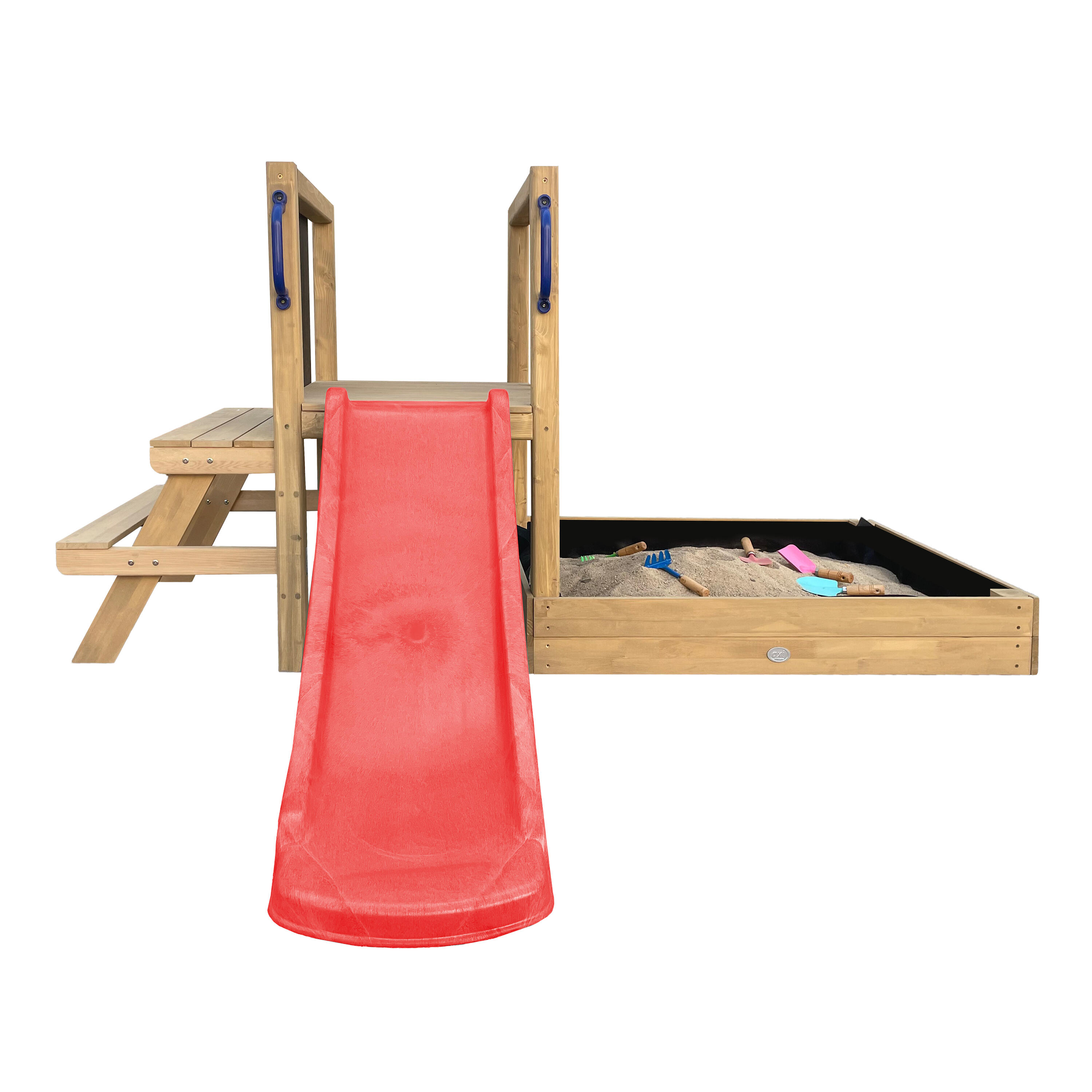 Aire de jeux mini, toboggan, bac à sable, dinette, Leah, Rouge 7/7