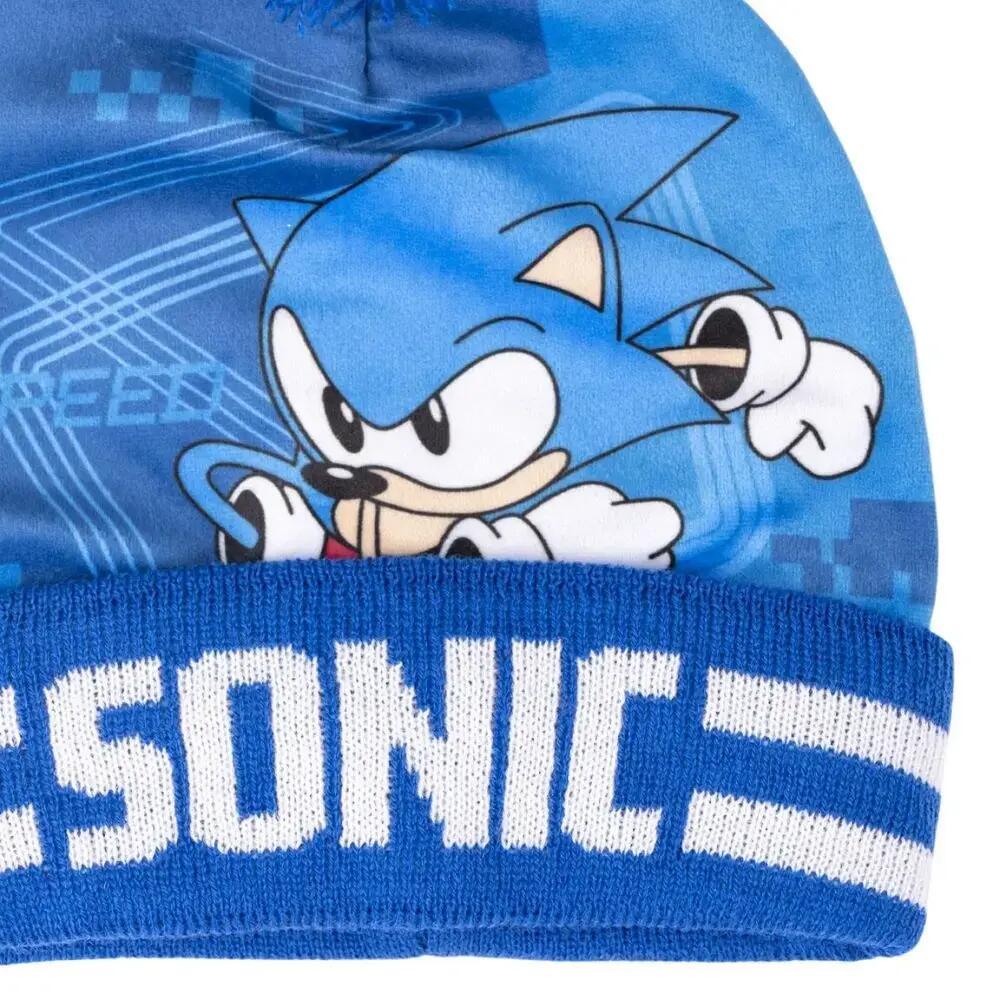 Set pentru copii, cu căciulă, mănuși și guler, personaj Sonic, Cerda 7/7