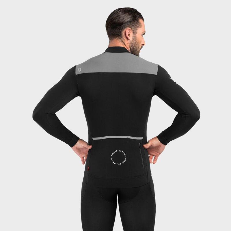Teplý pánský cyklistický dres SRX M4 Fleet Moss Černá