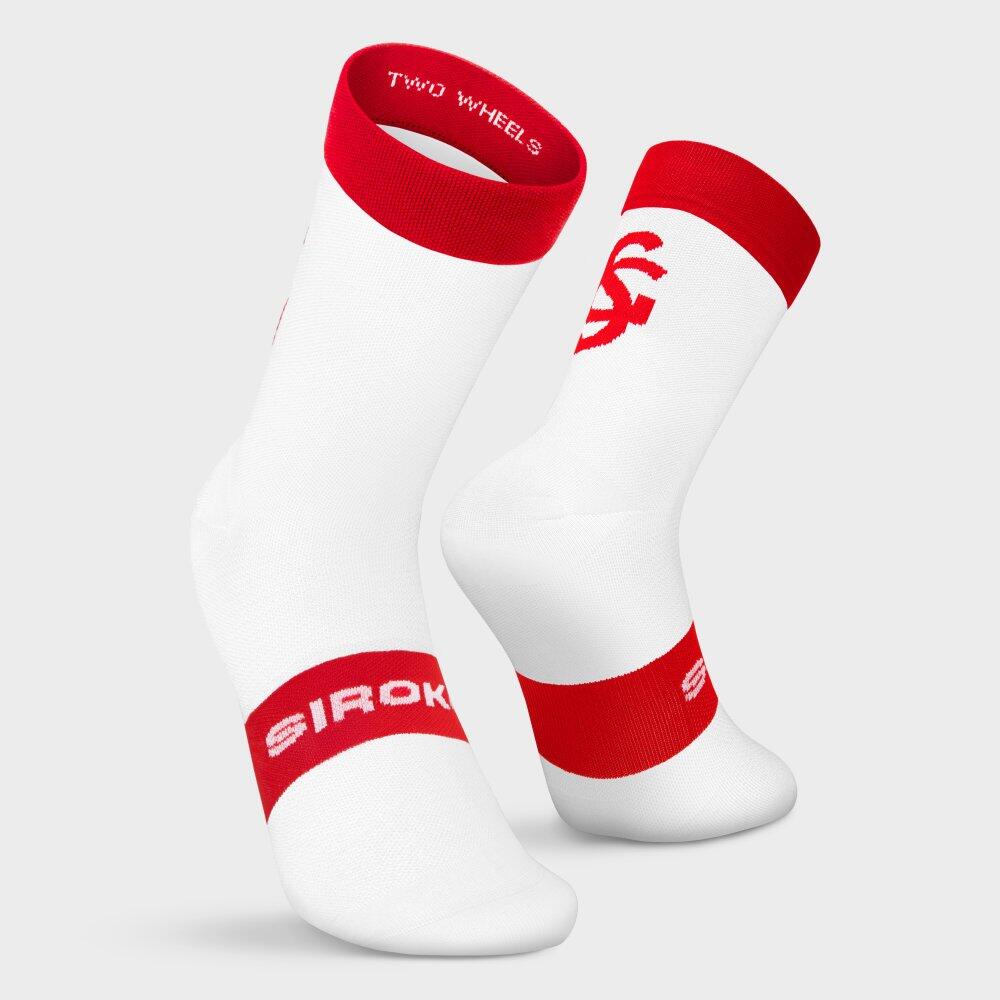 Calze da ciclismo Real Sporting de Gijón x Siroko Uomo e donna SC S1 Rojo Bianc 6/6