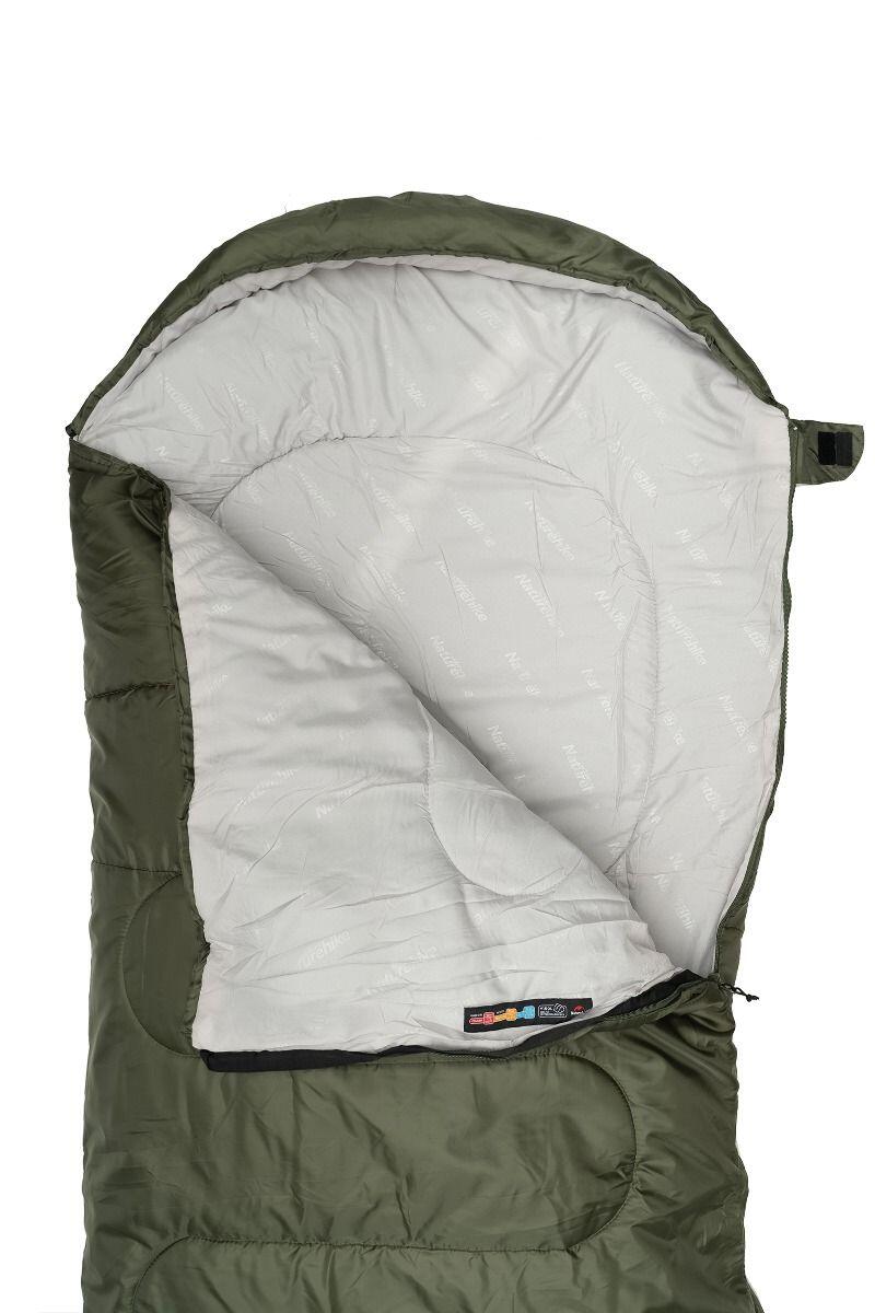 Śpiwór turystyczny Naturehike Y150L NH21MSD08 190x85cm zielony prawy 2/6