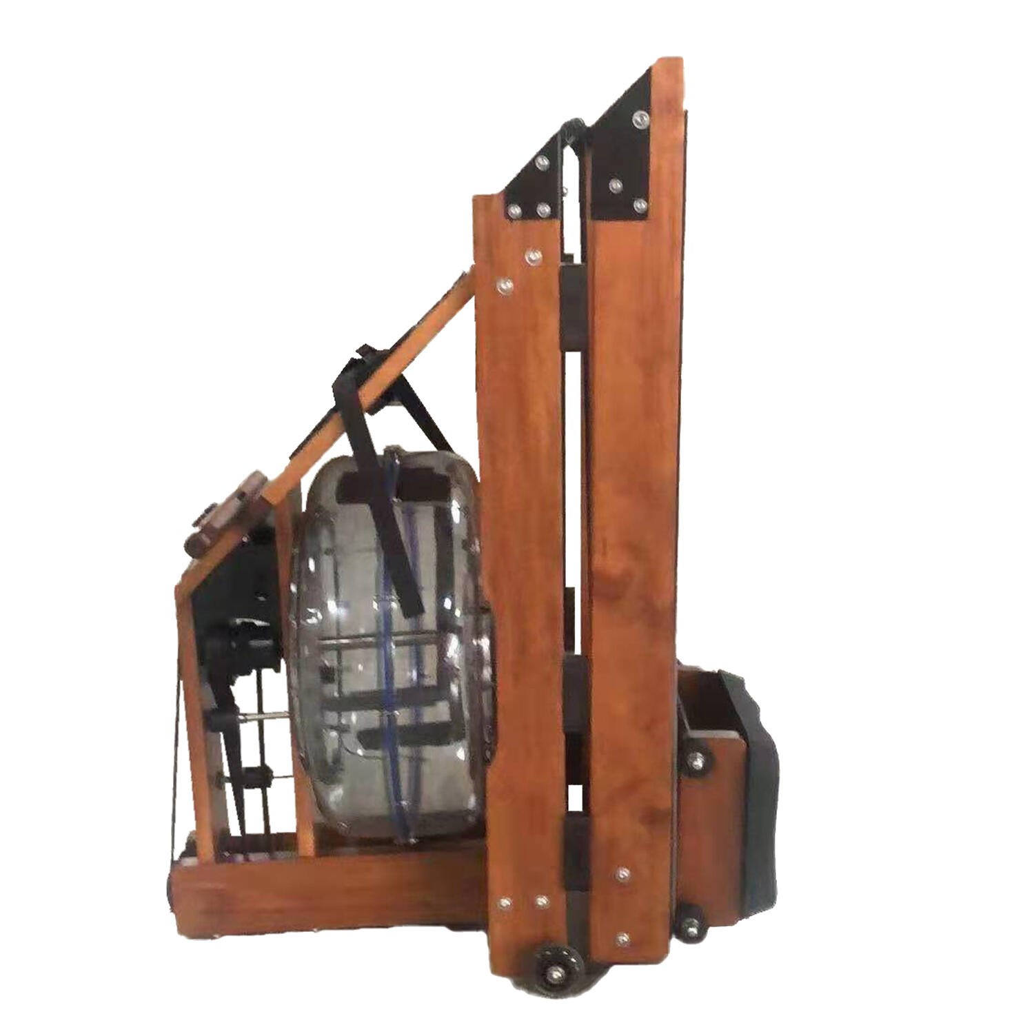 Inklapbare houten roeimachine. Hoog assortiment, natuurlijk hout. 3/6