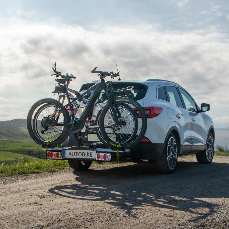 Porte-vélos sur attelage GO BIKER E-TREK pour 2 vélos électriques - 30kg/rail
