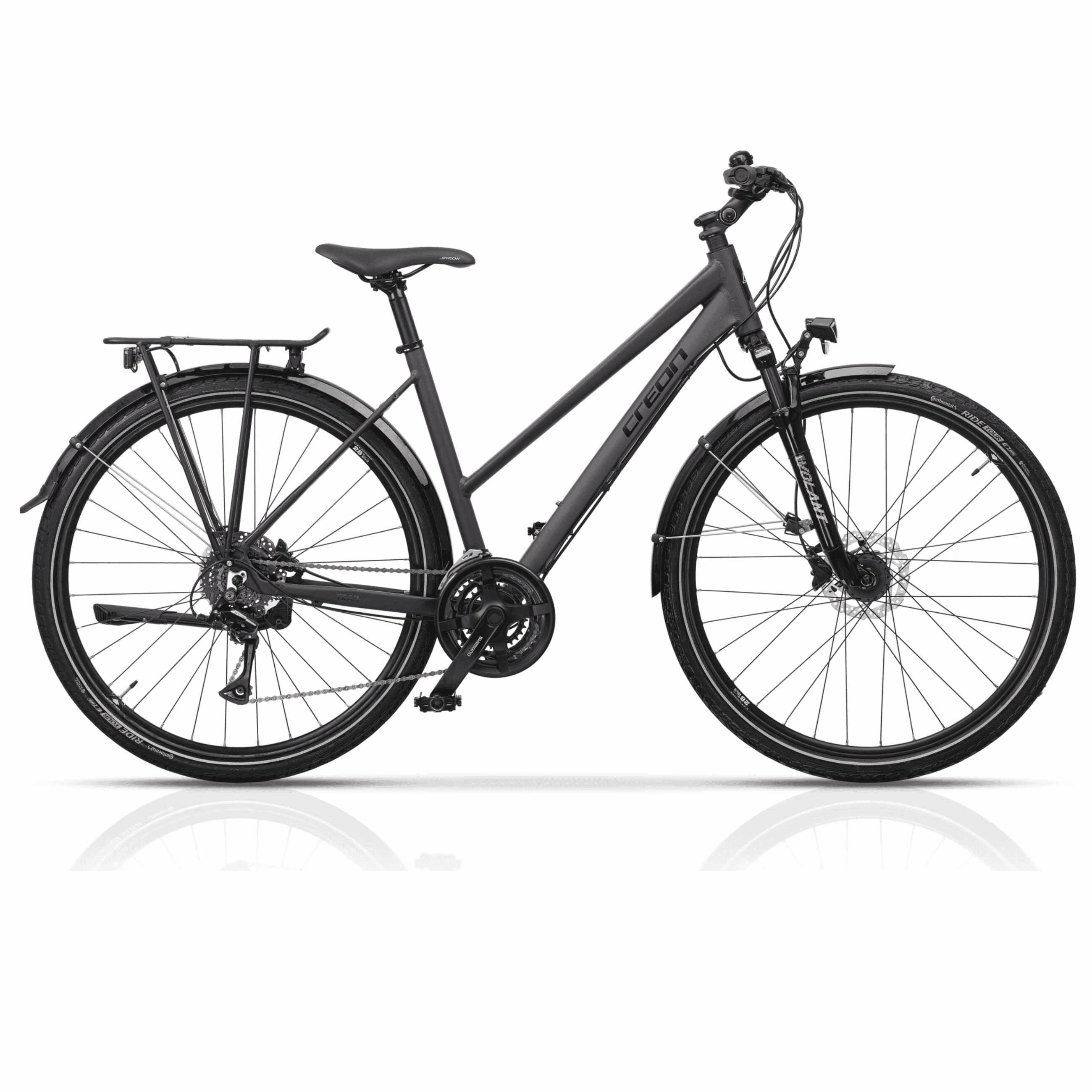 Airtracks - 28" Vélo De Trekking Femme Trail 4.0 Lady Shimano Acera Rd-m360 Sgsl 24-vitesses - Vélo De Voyage - Noir - 50 Cm - Decathlon