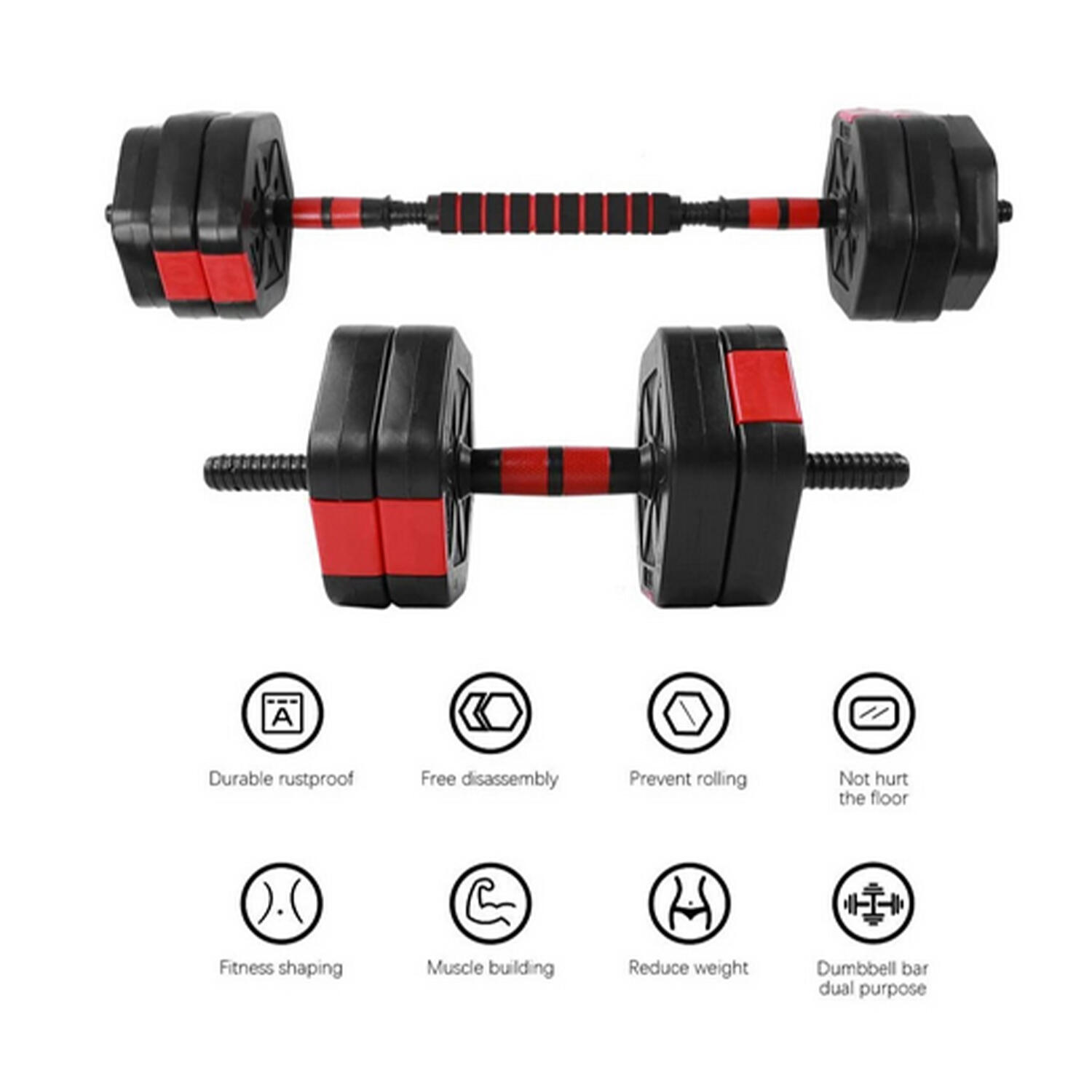 Set zeshoekige halters 25 kg. 2/5