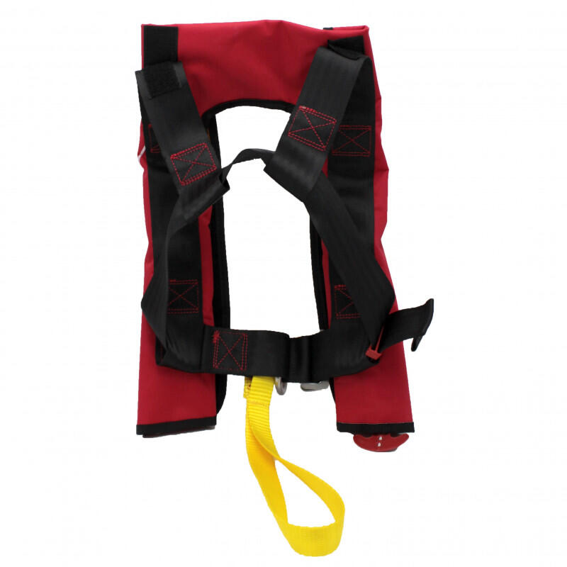 Giubbotto di salvataggio gonfiabile auto per bambini con imbracatura Rosso 2/6
