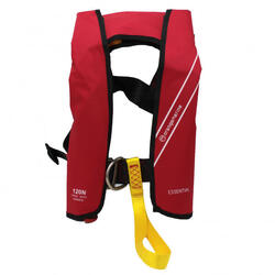 Gilet de sauvetage gonflable enfant auto 120N avec harnais ESSENTIAL Rouge